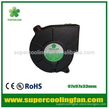 97x97x33mm 12V/24V dc blower fan for automotive seat/radiator cooling application